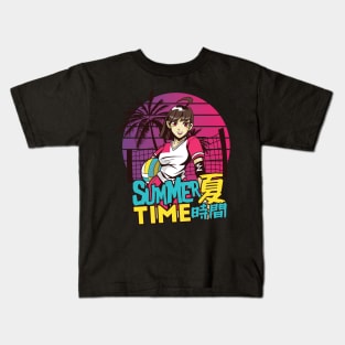 Summer Girl Manga! #112 Kids T-Shirt